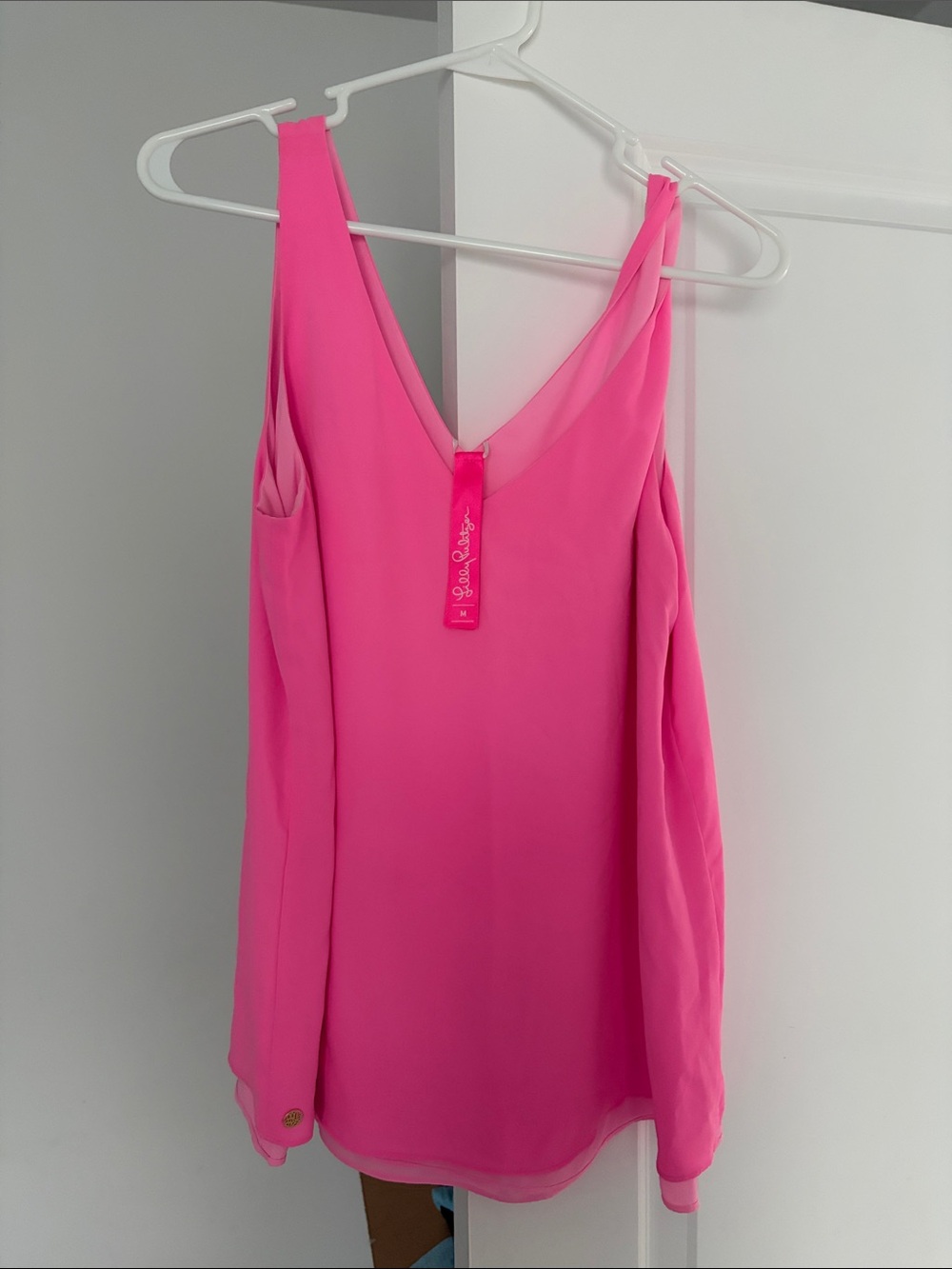 Lilly Pulitzer Hot Pink V-Neck Sleeveless Camisole